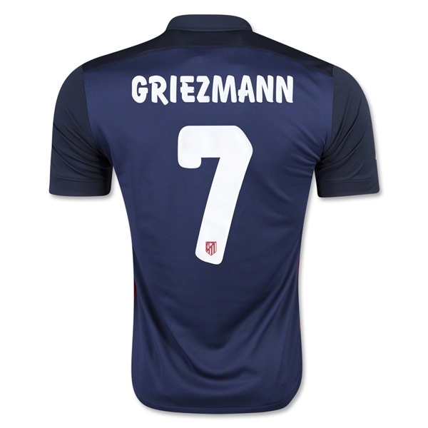 Atletico Madrid 2015-16 GRIEZMANN #7 Away Soccer Jersey